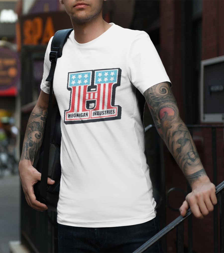 Hoonigan Industries Red Blue Stars Stripes H T-Shirt