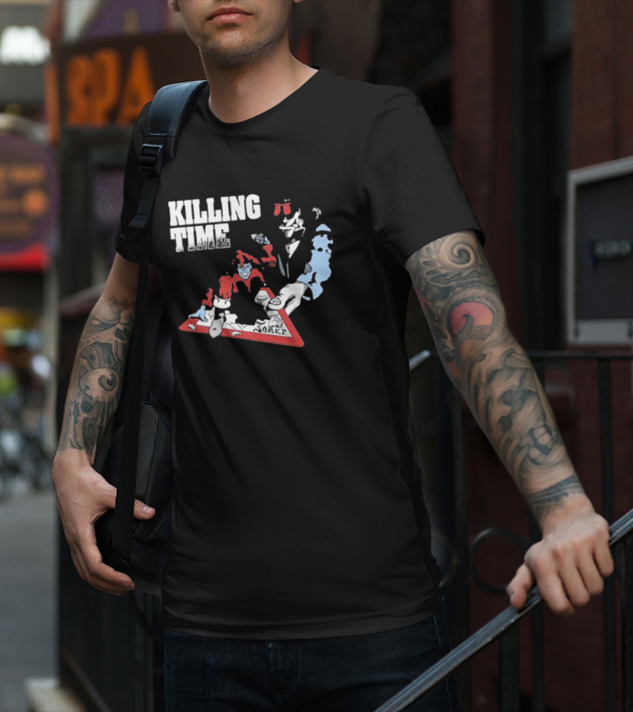 Killing Time Dealer Joker Playing Cards Motif T-Shirt