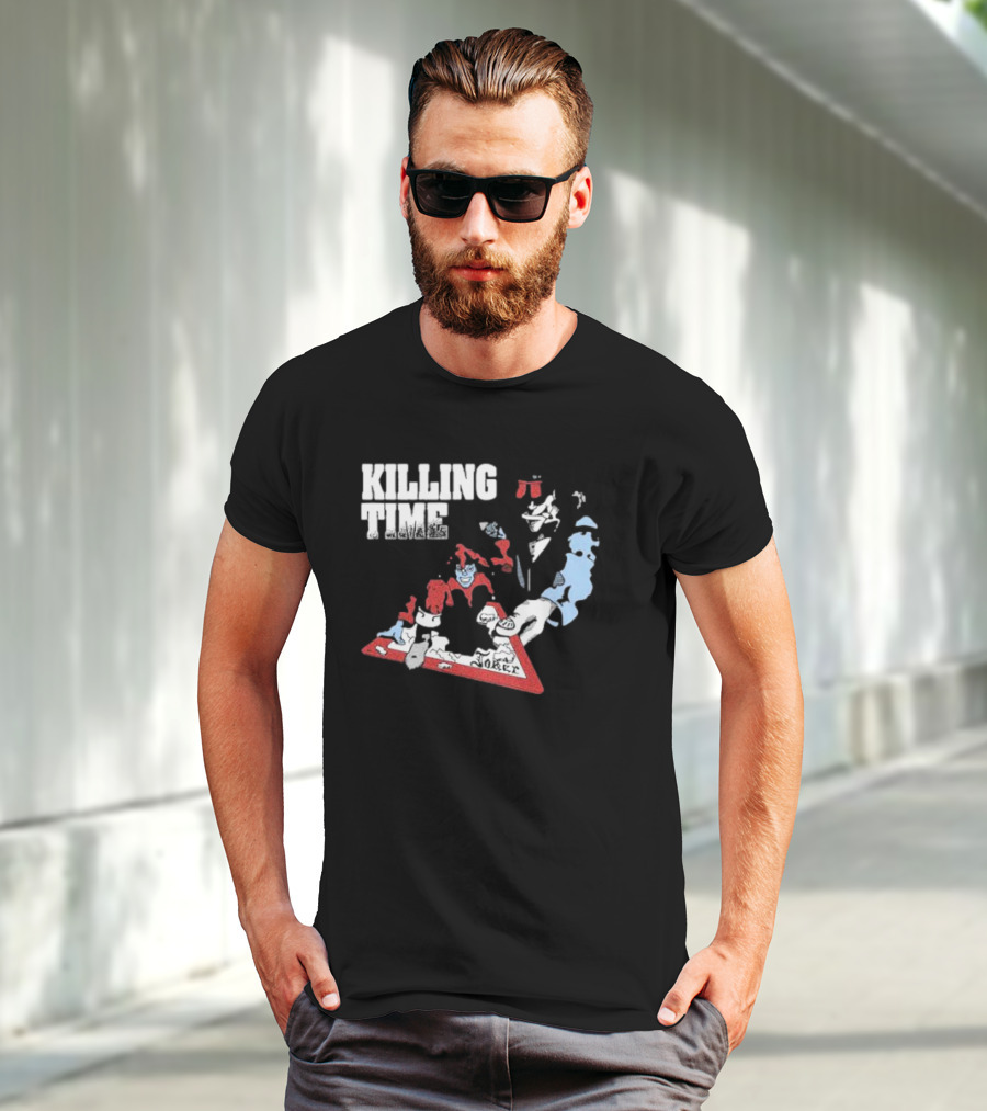 Killing Time Dealer Joker Playing Cards Motif T-Shirt