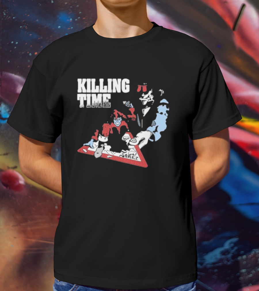 Killing Time Dealer Joker Playing Cards Motif T-Shirt