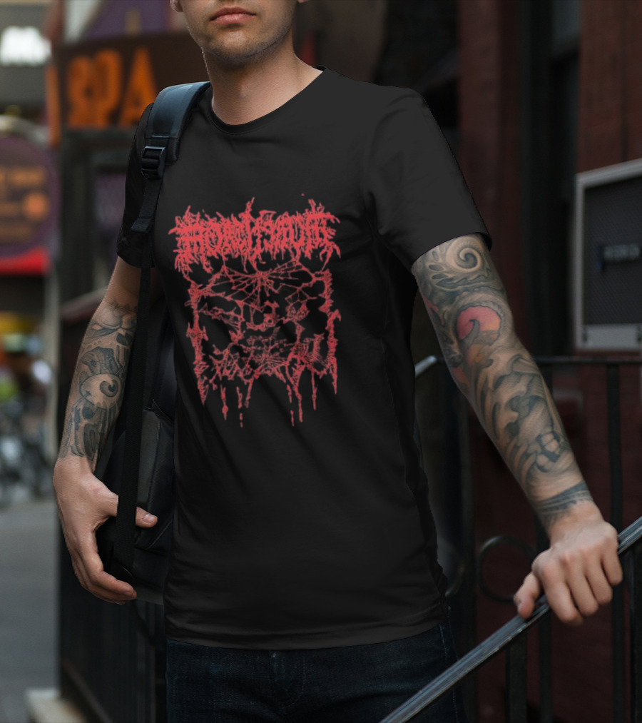 Mortiferum Red Skull Web T-Shirt