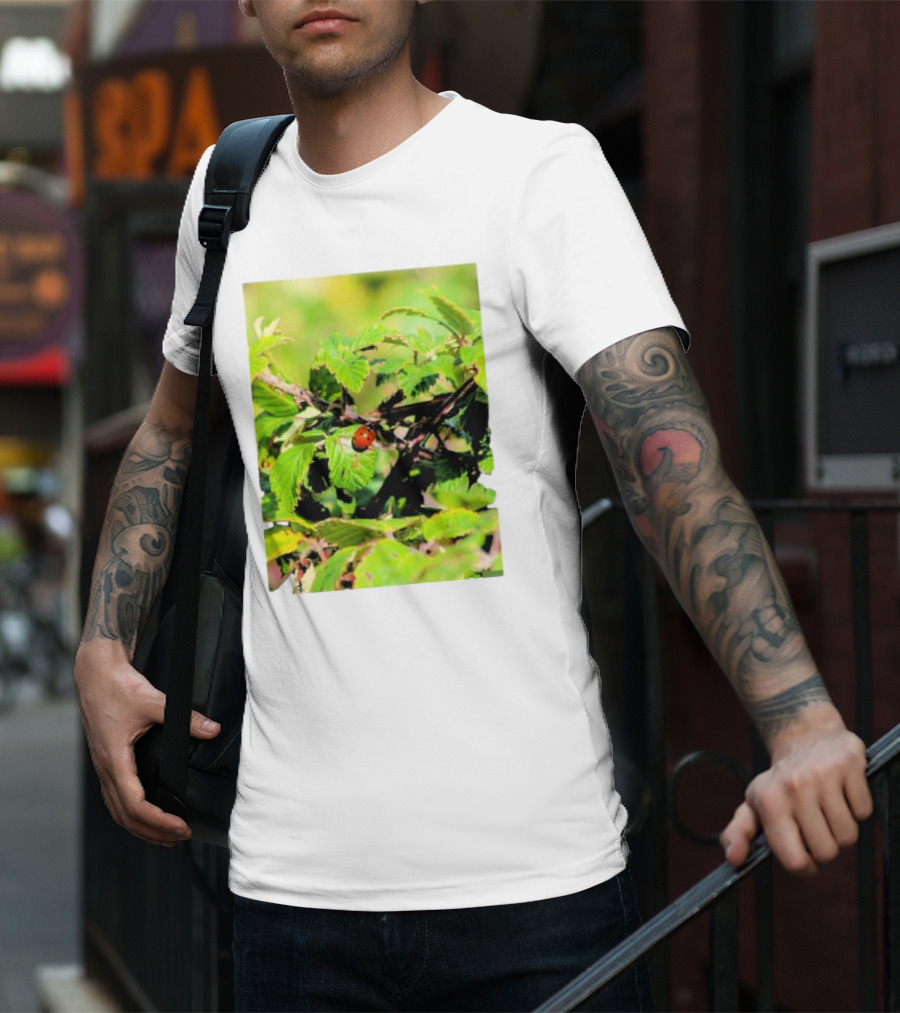 Spot In Nature With Ladybug On Leaf T-Shirt