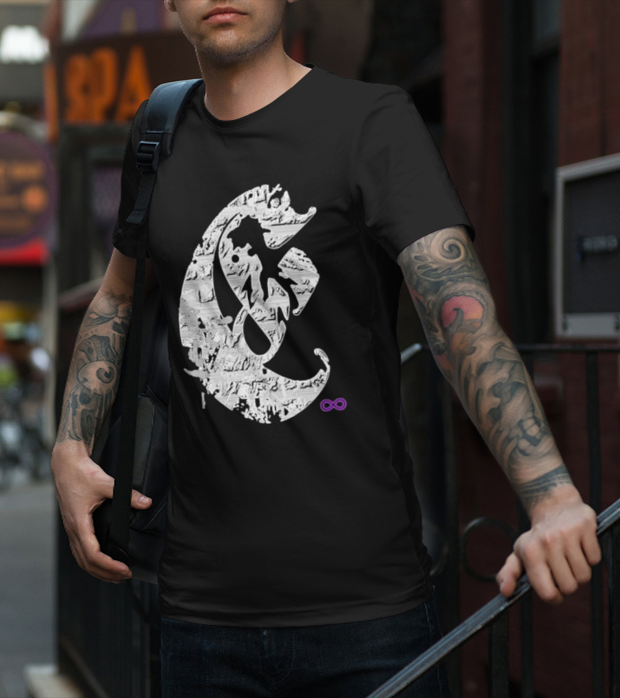 Club E By Club Eternal Infinite Symbol Grunge T-Shirt