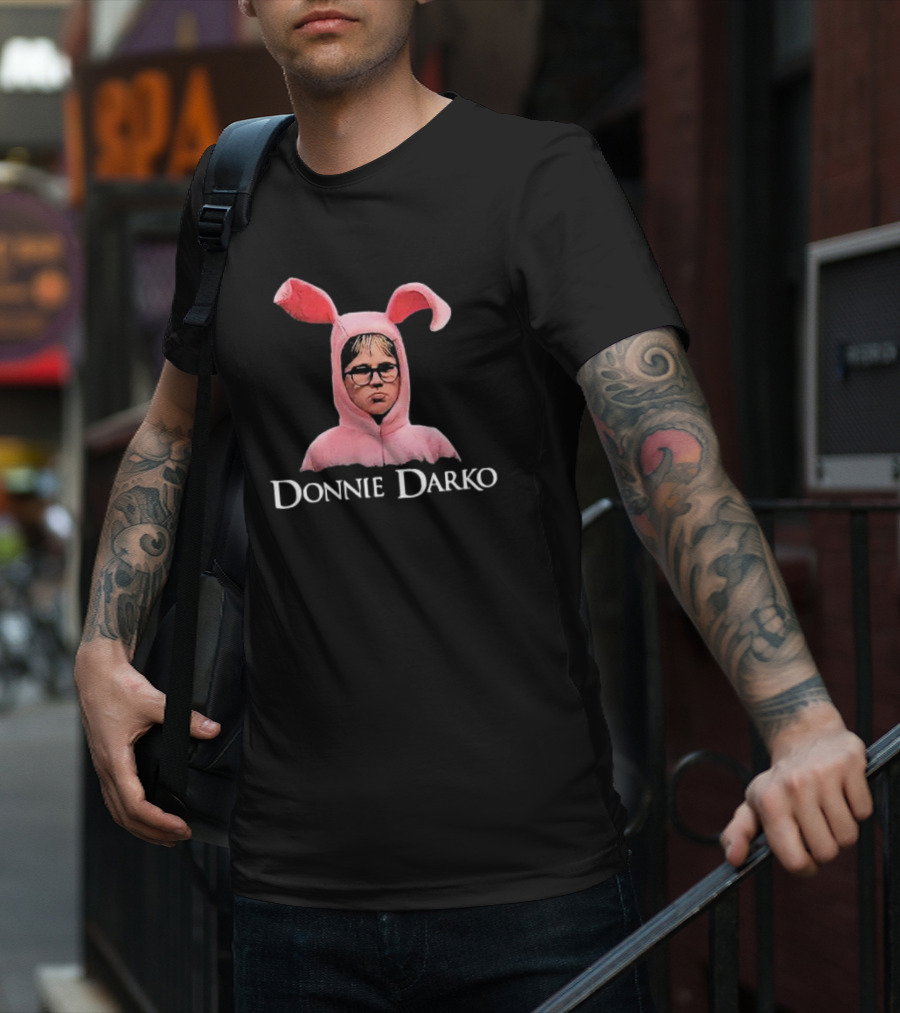 Donnie Darko Pink Bunny Character Crewneck T-Shirt
