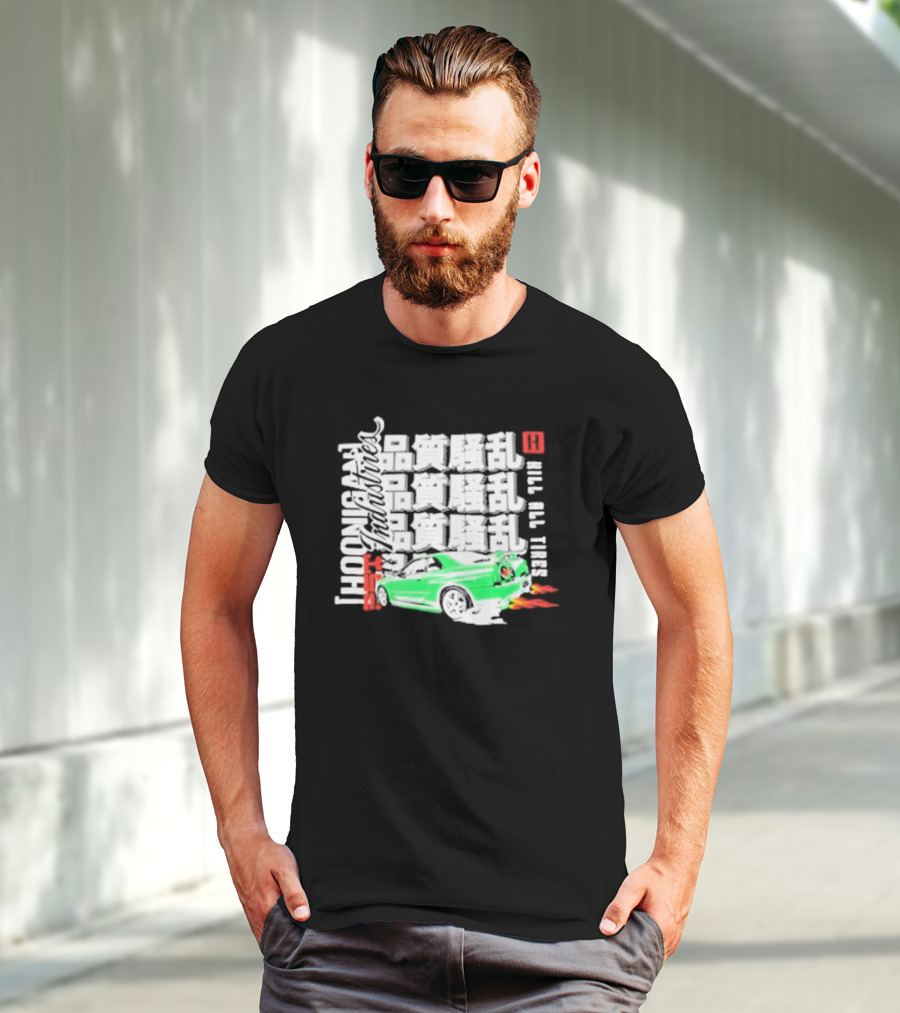 Hoonigan Industries Kill All Tires Green Car T-Shirt