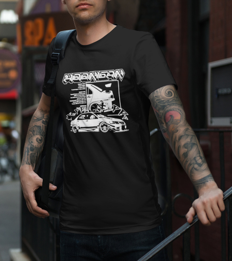 Hoonigan Racing Team 9nine9 Turbocharged Performance Car Graphic Japan Styling T-Shirt