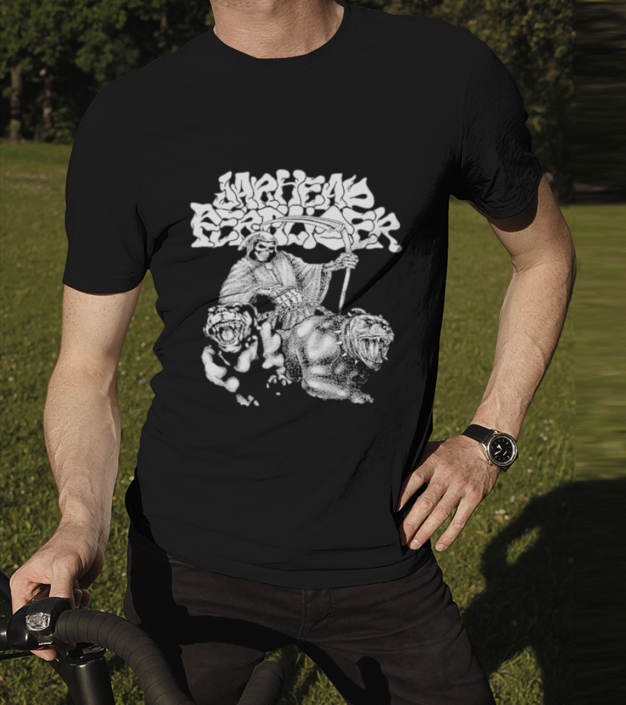 Jarhead Fertilizer Grim Reaper With Pitbull Dogs T-Shirt
