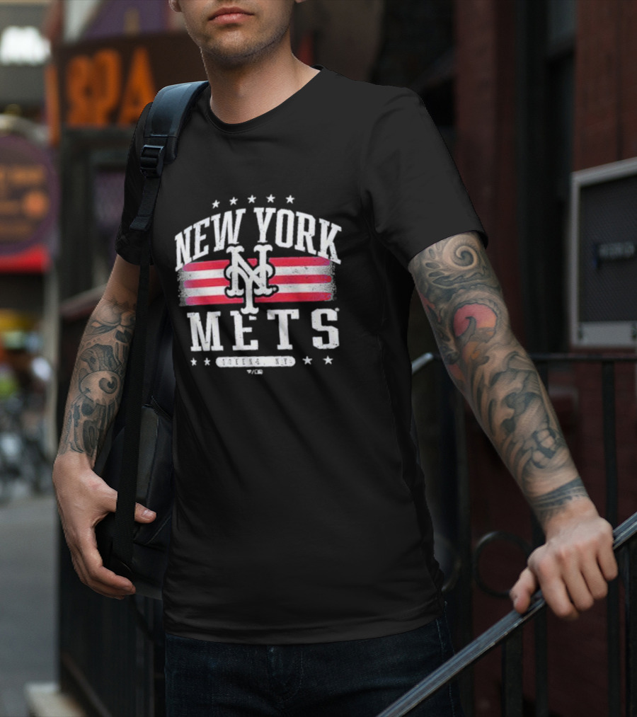 New York Mets Queens NY Americana Stars T-Shirt