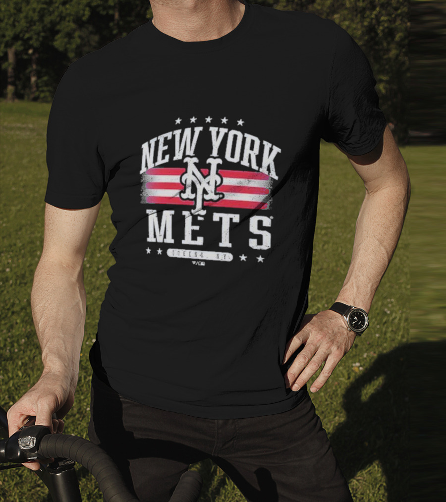 New York Mets Queens NY Americana Stars T-Shirt