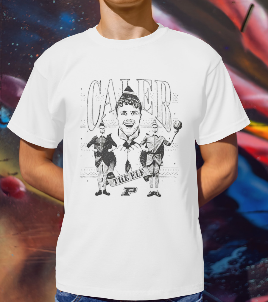 Caleb The Elf Purdue Basketball Holiday T-Shirt