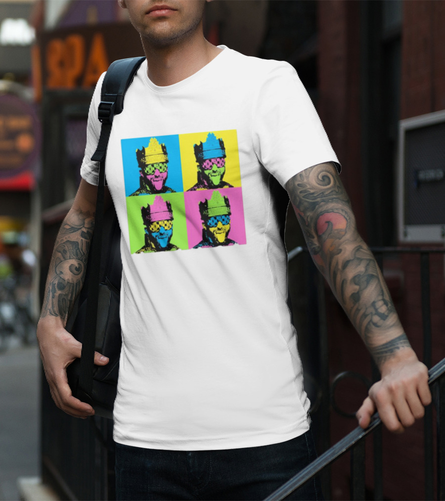 Deathmatch King Pop Art Style Color Blocks T-Shirt