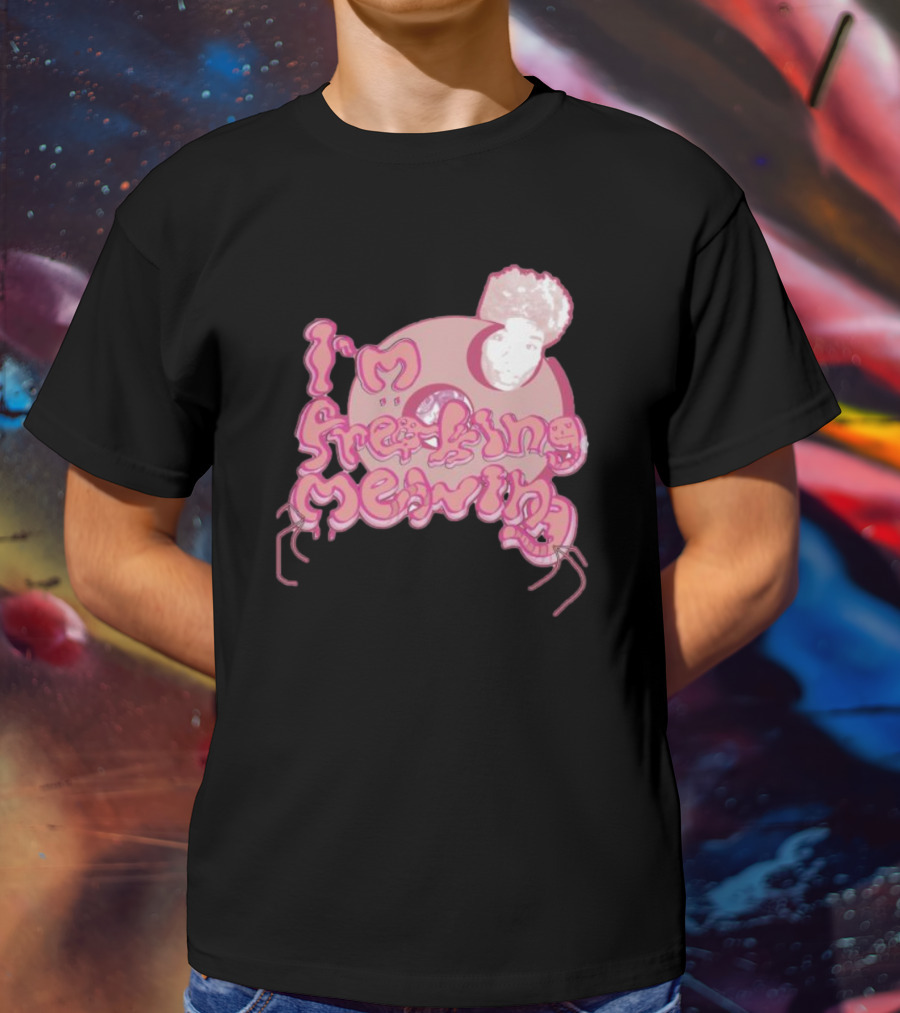 I’m Freaking Mewing Pink Cartoon Style With Portrait And Whiskers T-Shirt