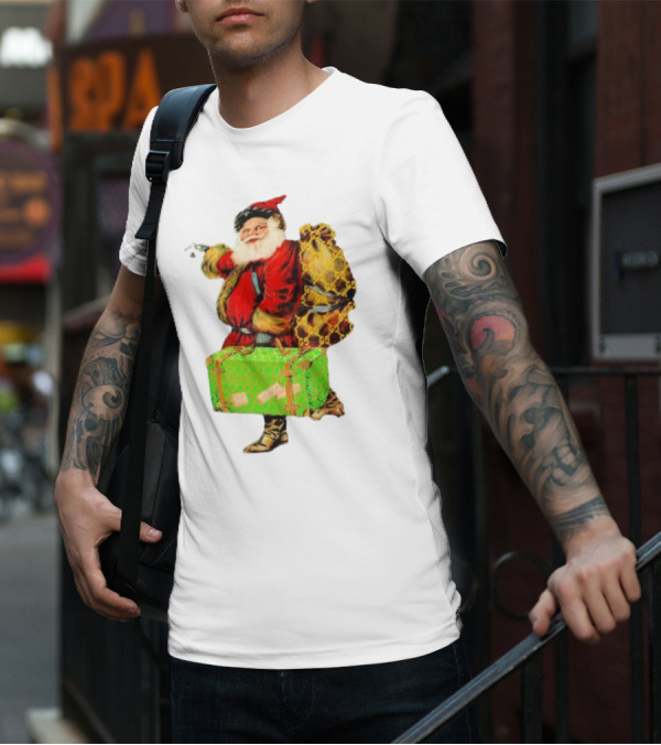 Market Designer Santa Vintage Luggage T-Shirt