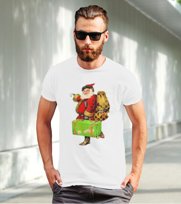 Market Designer Santa Vintage Luggage T-Shirt