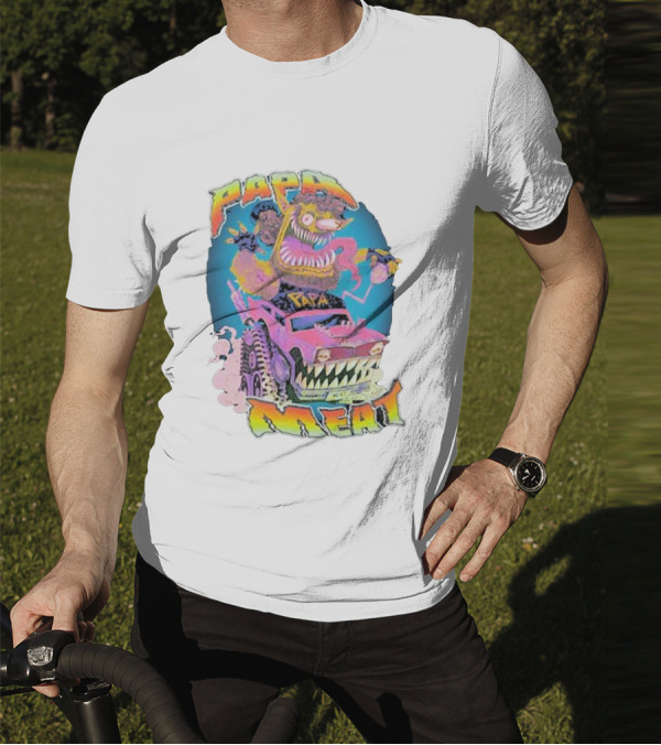 Papa Meat Crazy Monster Truck Adventure T-Shirt