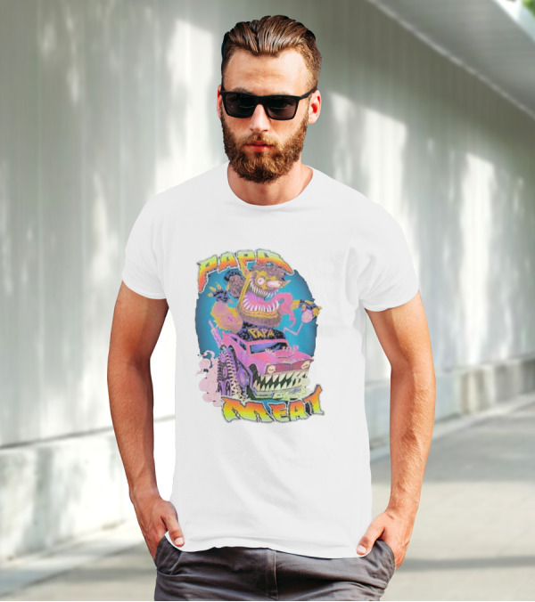 Papa Meat Crazy Monster Truck Adventure T-Shirt