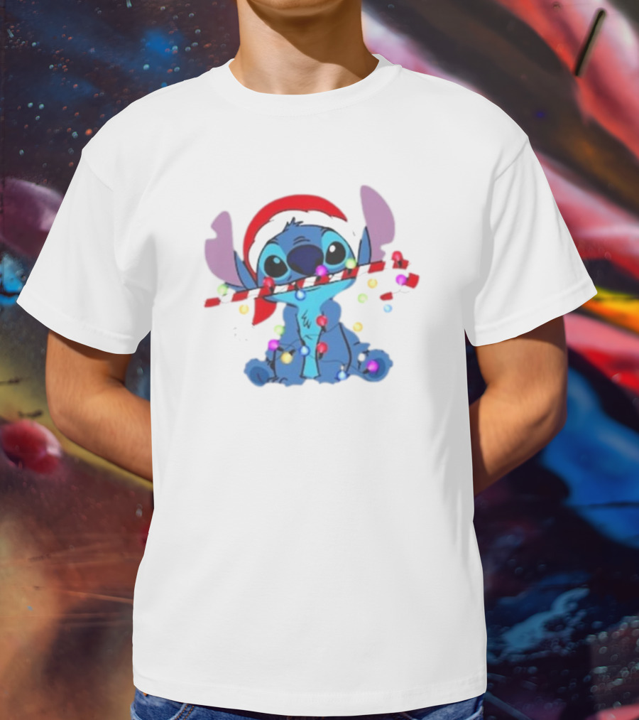 Disney Lilo And Stitch Christmas Jumper Mens Womens Kids Xmas Angel T-Shirt