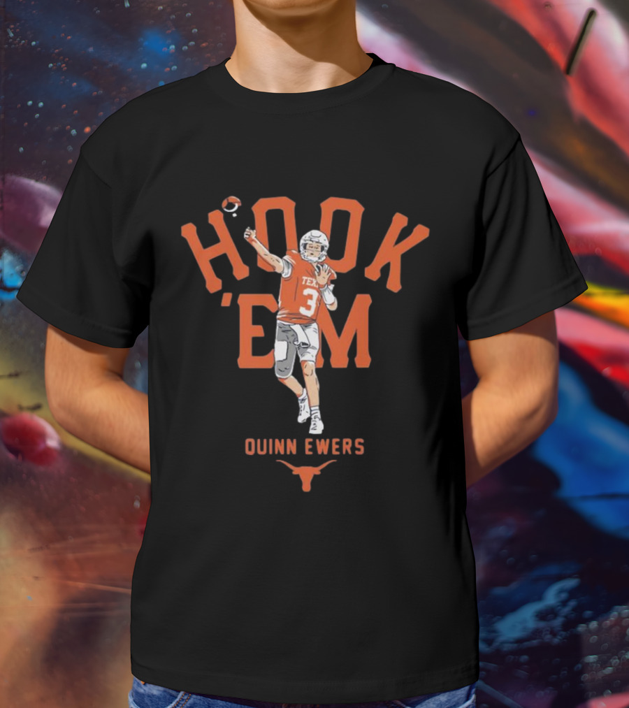 Texas Hook 'Em Football Quinn Ewers T-Shirt
