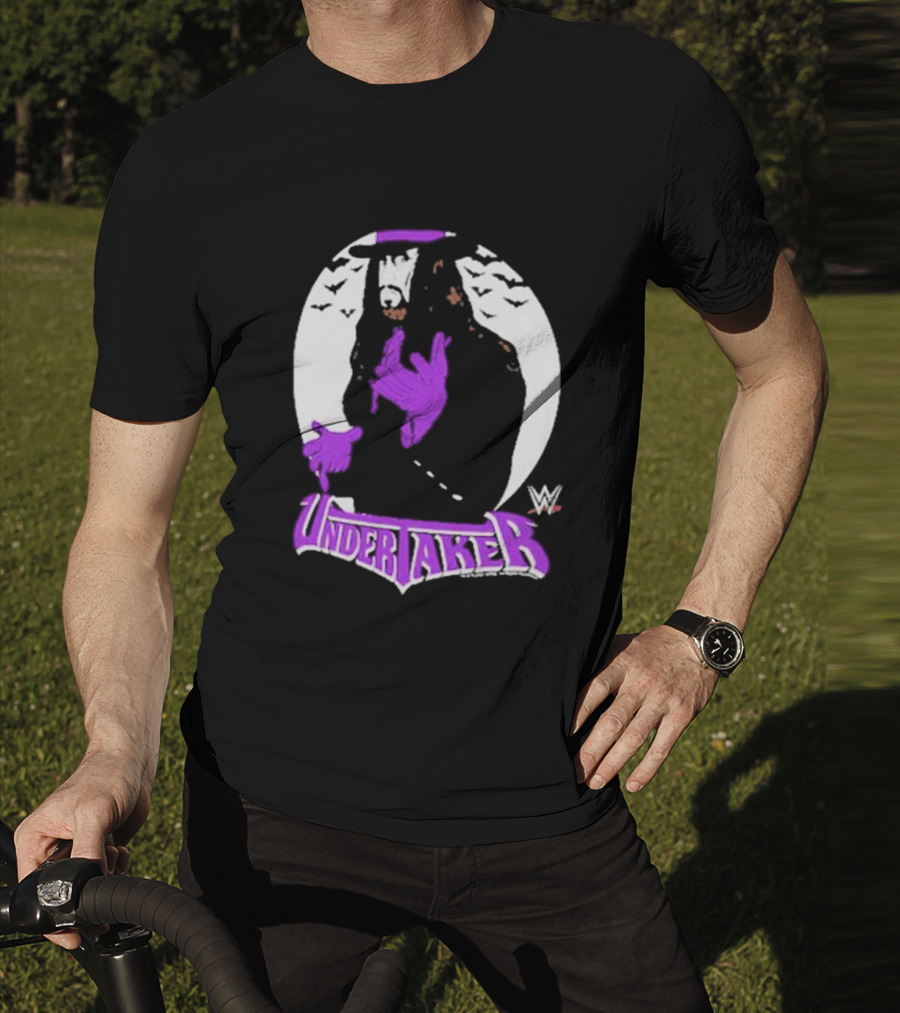 WWE Undertaker Purple Hat Bats Circle T-Shirt
