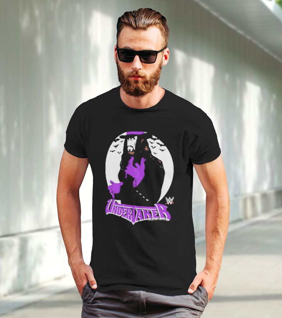 WWE Undertaker Purple Hat Bats Circle T-Shirt