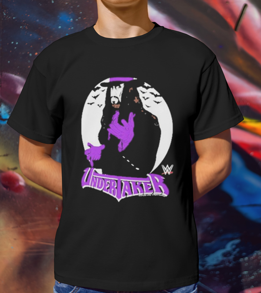 WWE Undertaker Purple Hat Bats Circle T-Shirt