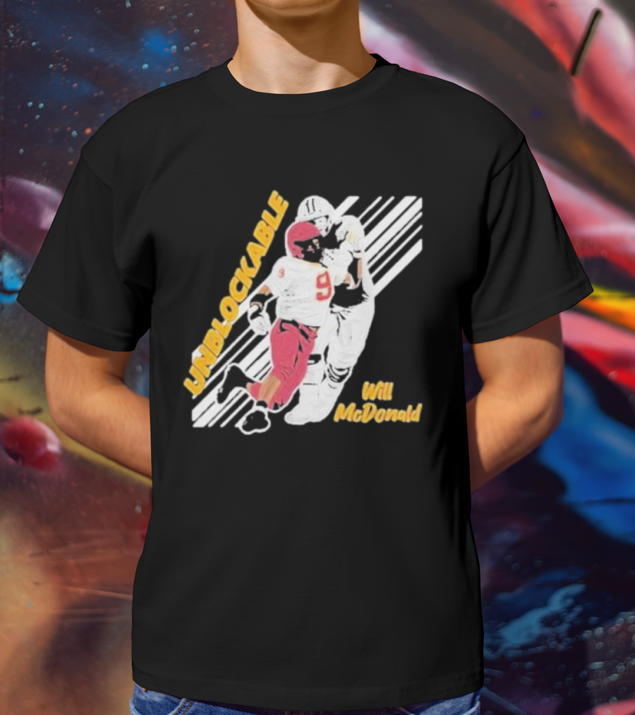 Will McDonald Unblockable Football Player 9 T-Shirt