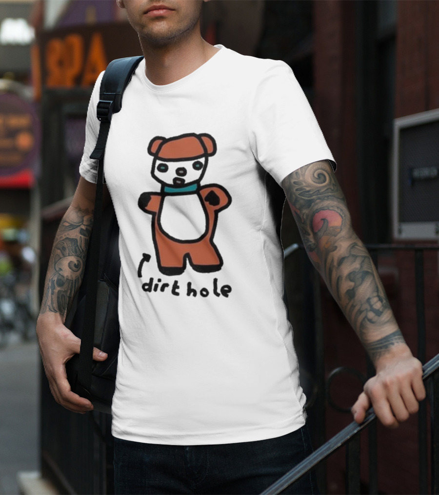 Zoebread Dirthole Bear Drawing T-Shirt