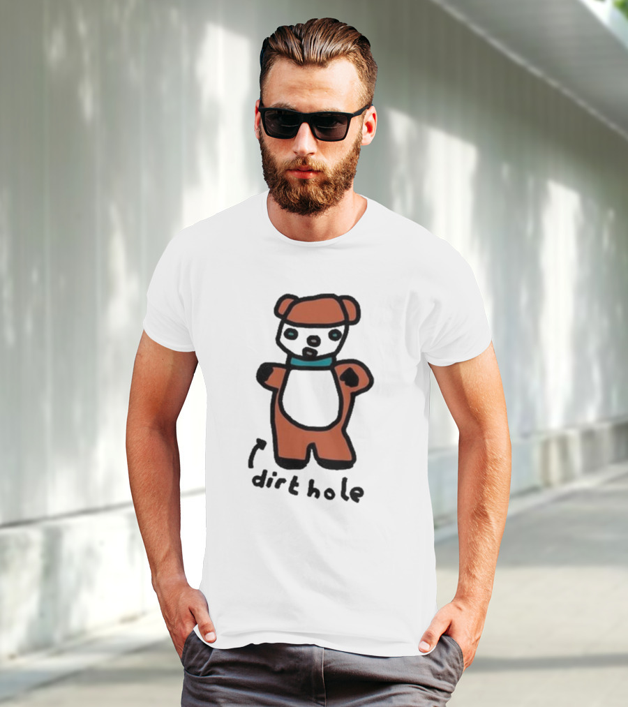 Zoebread Dirthole Bear Drawing T-Shirt