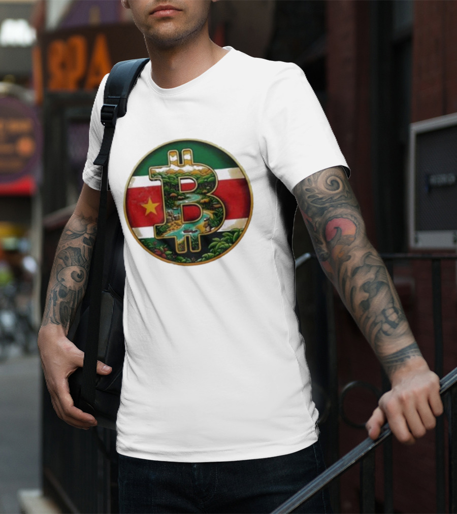 Bitcoin Suriname B Van Hool Flag Icon Circle T-Shirt