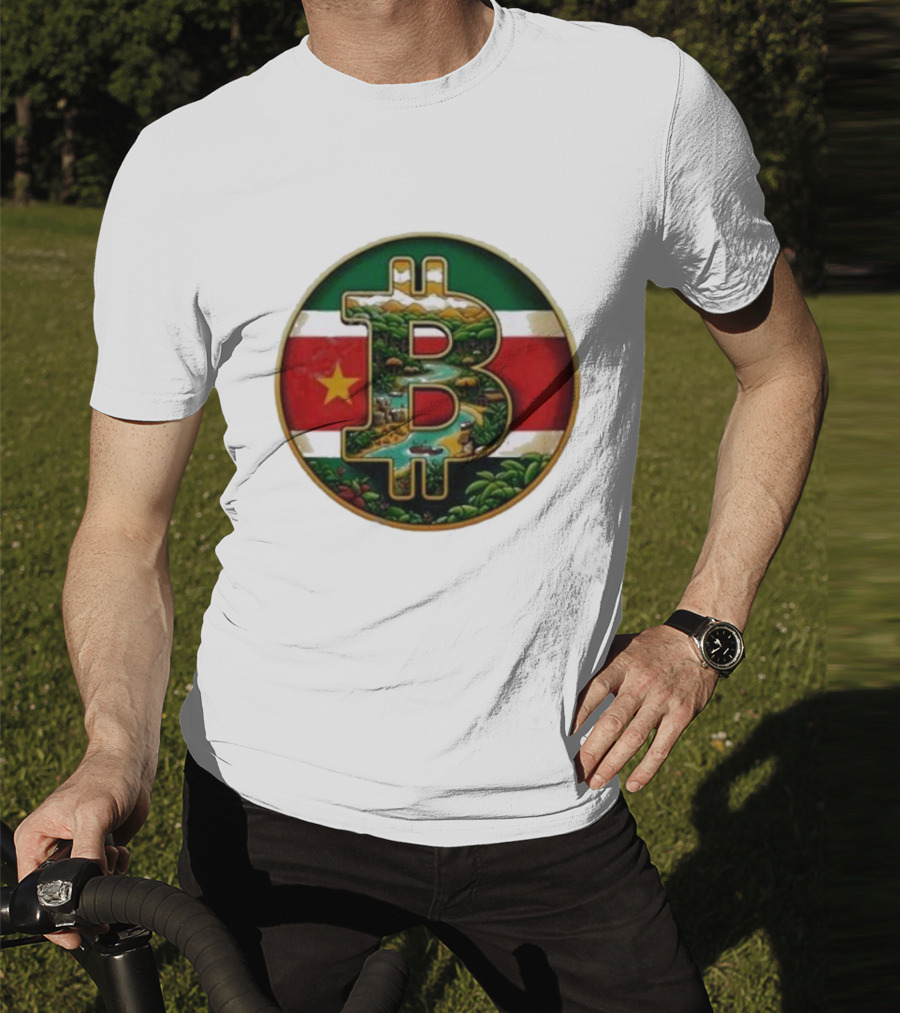 Bitcoin Suriname B Van Hool Flag Icon Circle T-Shirt