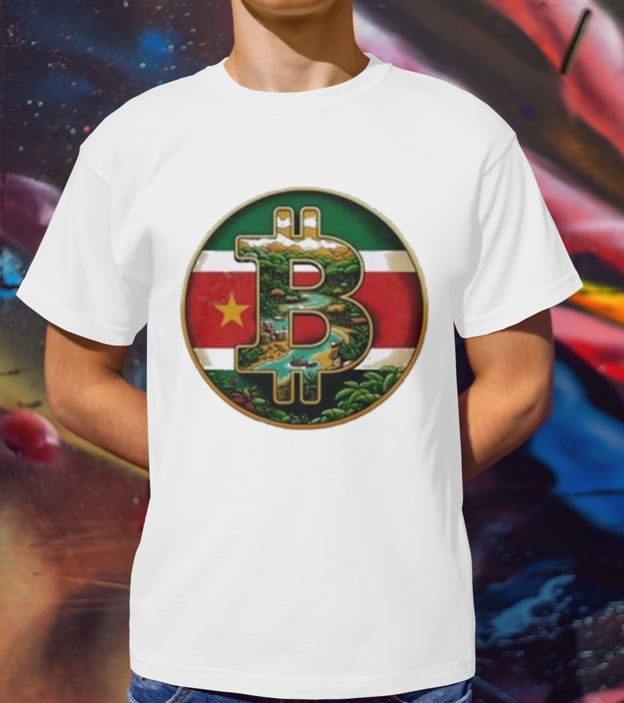 Bitcoin Suriname B Van Hool Flag Icon Circle T-Shirt