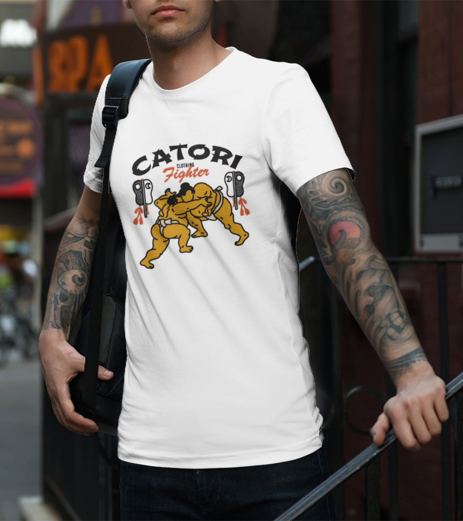 Catori Clothing Fighter Sumo Wrestlers Embrace T-Shirt