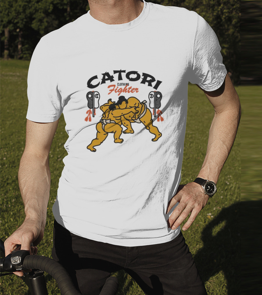 Catori Clothing Fighter Sumo Wrestlers Embrace T-Shirt