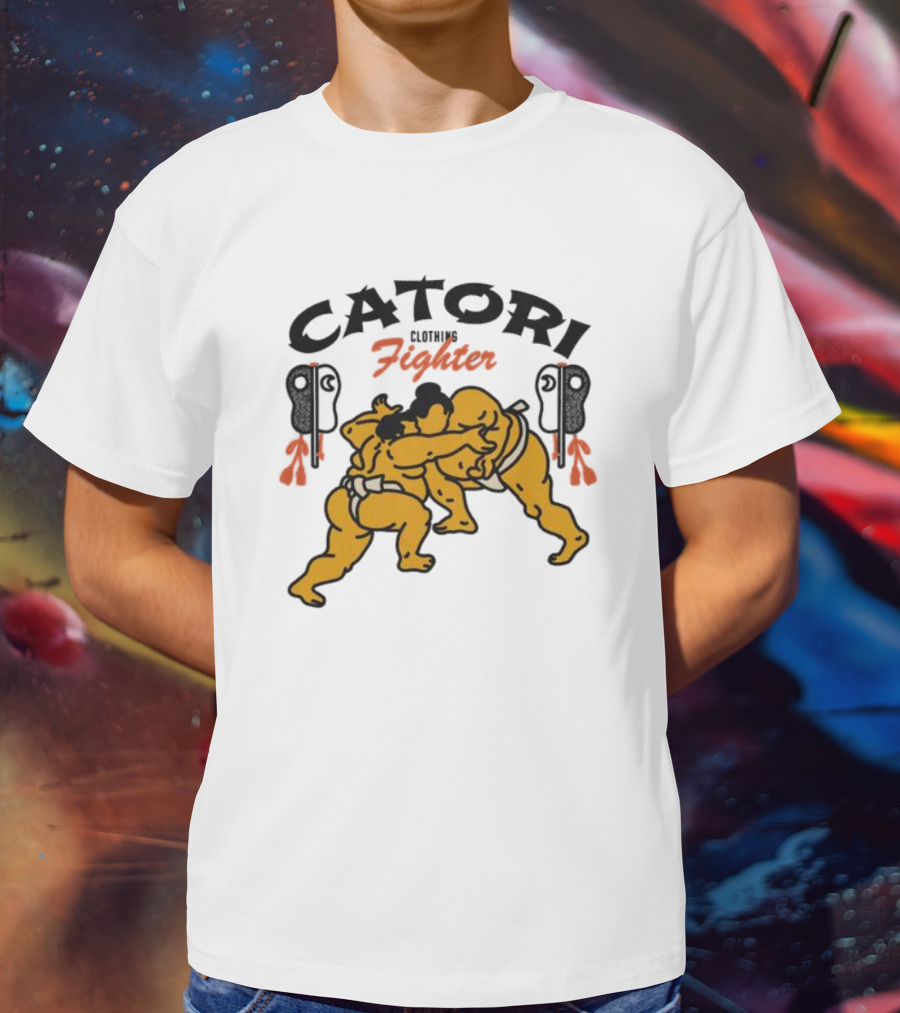 Catori Clothing Fighter Sumo Wrestlers Embrace T-Shirt