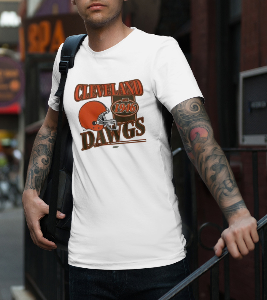 Cleveland Dawgs Est 1946 Football Helmet T-Shirt