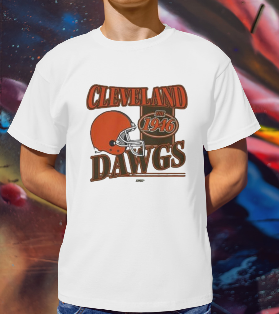 Cleveland Dawgs Est 1946 Football Helmet T-Shirt
