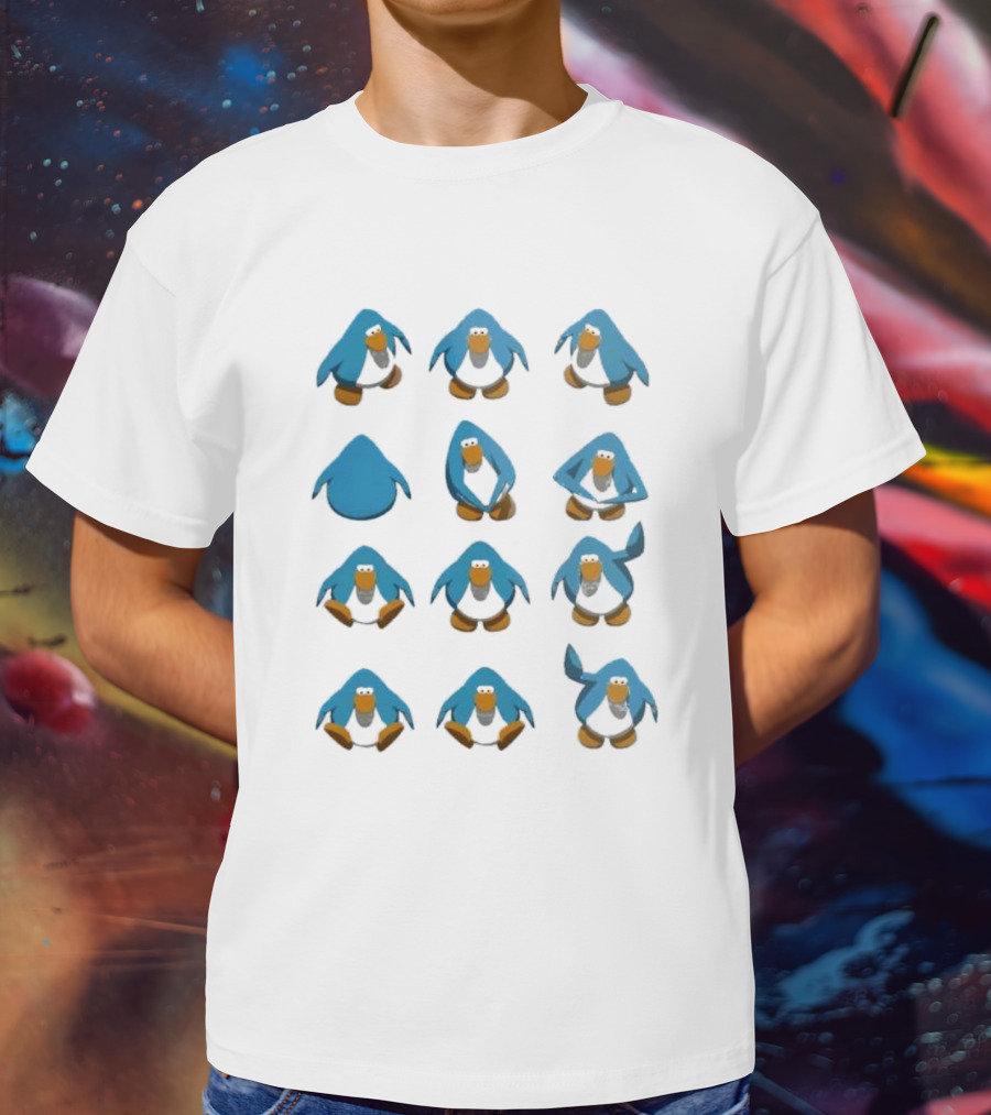 Club Penguin Blue Penguin Dance Moves Compilation T-Shirt