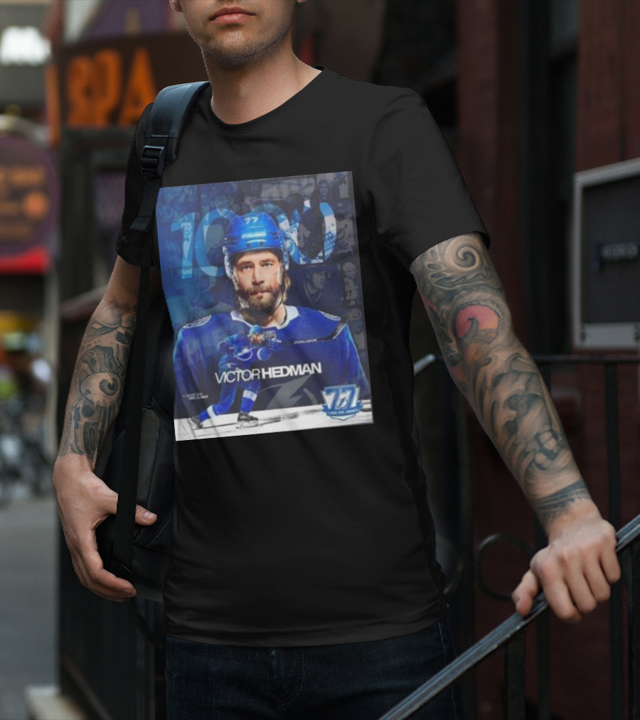 Victor Hedman 1000 NHL Games Milestone T-Shirt