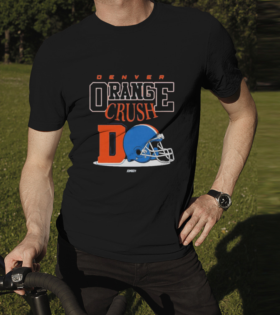 Denver Broncos Orange Crush Retro Helmet Logo D Jomboy T-Shirt