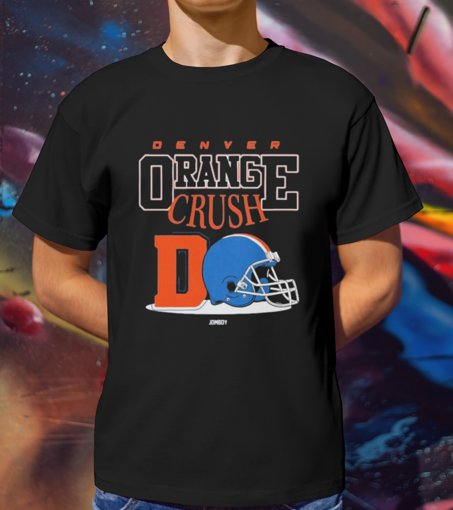 Denver Broncos Orange Crush Retro Helmet Logo D Jomboy T-Shirt