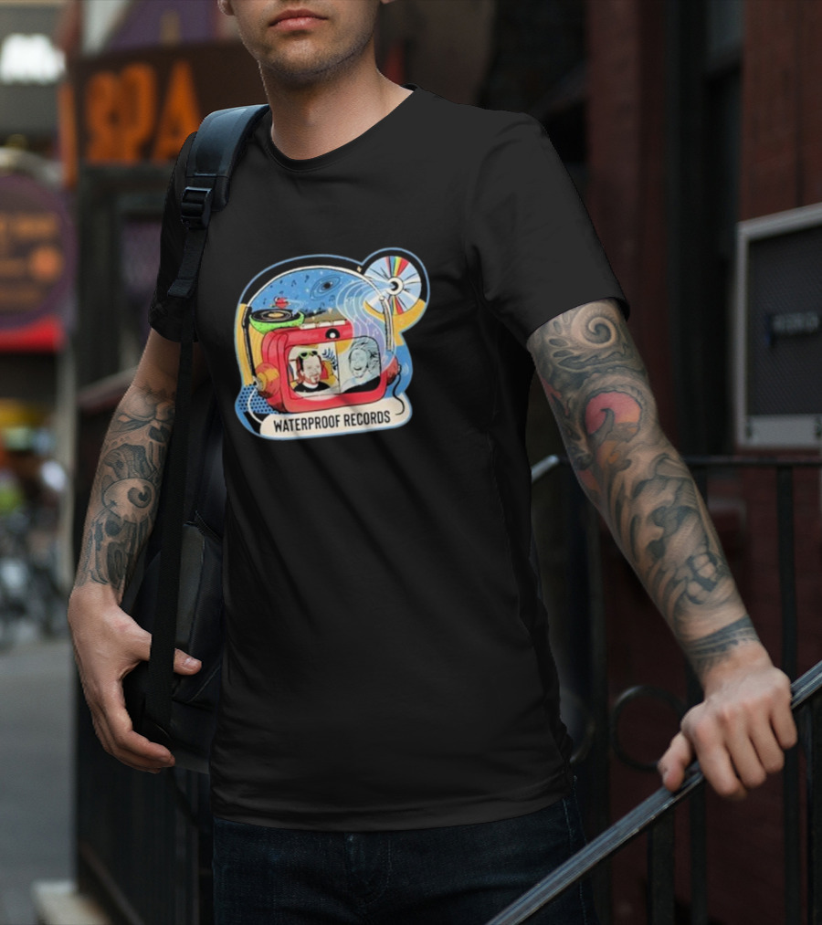 Waterproof Records Cosmic Vinyl And TV Adventure T-Shirt