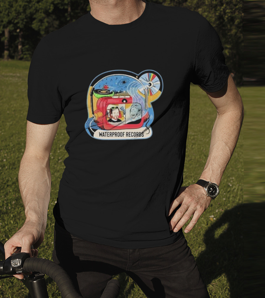 Waterproof Records Cosmic Vinyl And TV Adventure T-Shirt