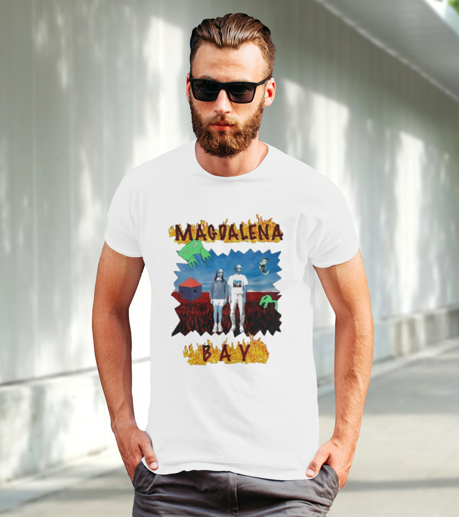 Magdalena Bay Mercurialworld Surreal Landscape With Alien Figures T-Shirt