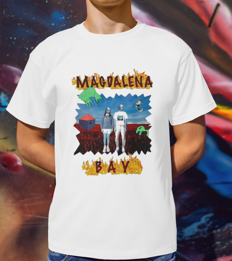 Magdalena Bay Mercurialworld Surreal Landscape With Alien Figures T-Shirt