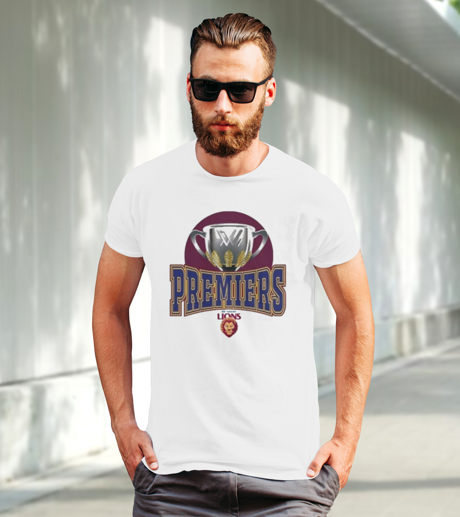 Premiers AFLW Brisbane Lions Champion Trophy T-Shirt