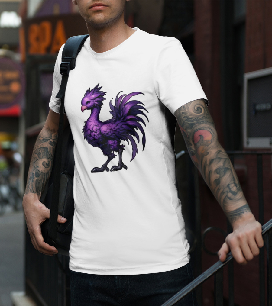 Purple Chocobo Fantasy Creature Mythical Bird Iconic Character T-Shirt
