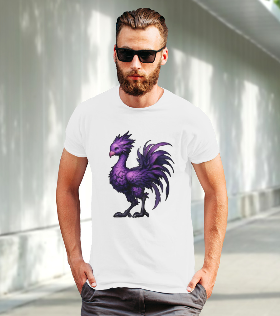 Purple Chocobo Fantasy Creature Mythical Bird Iconic Character T-Shirt
