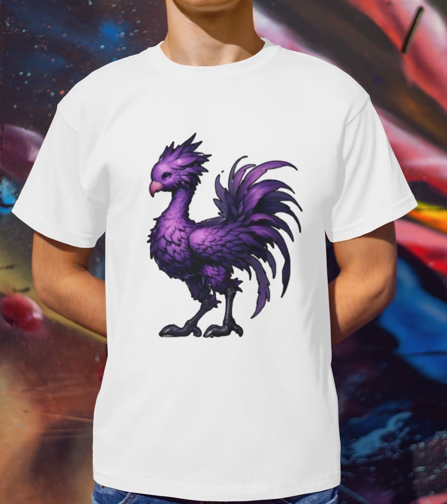 Purple Chocobo Fantasy Creature Mythical Bird Iconic Character T-Shirt