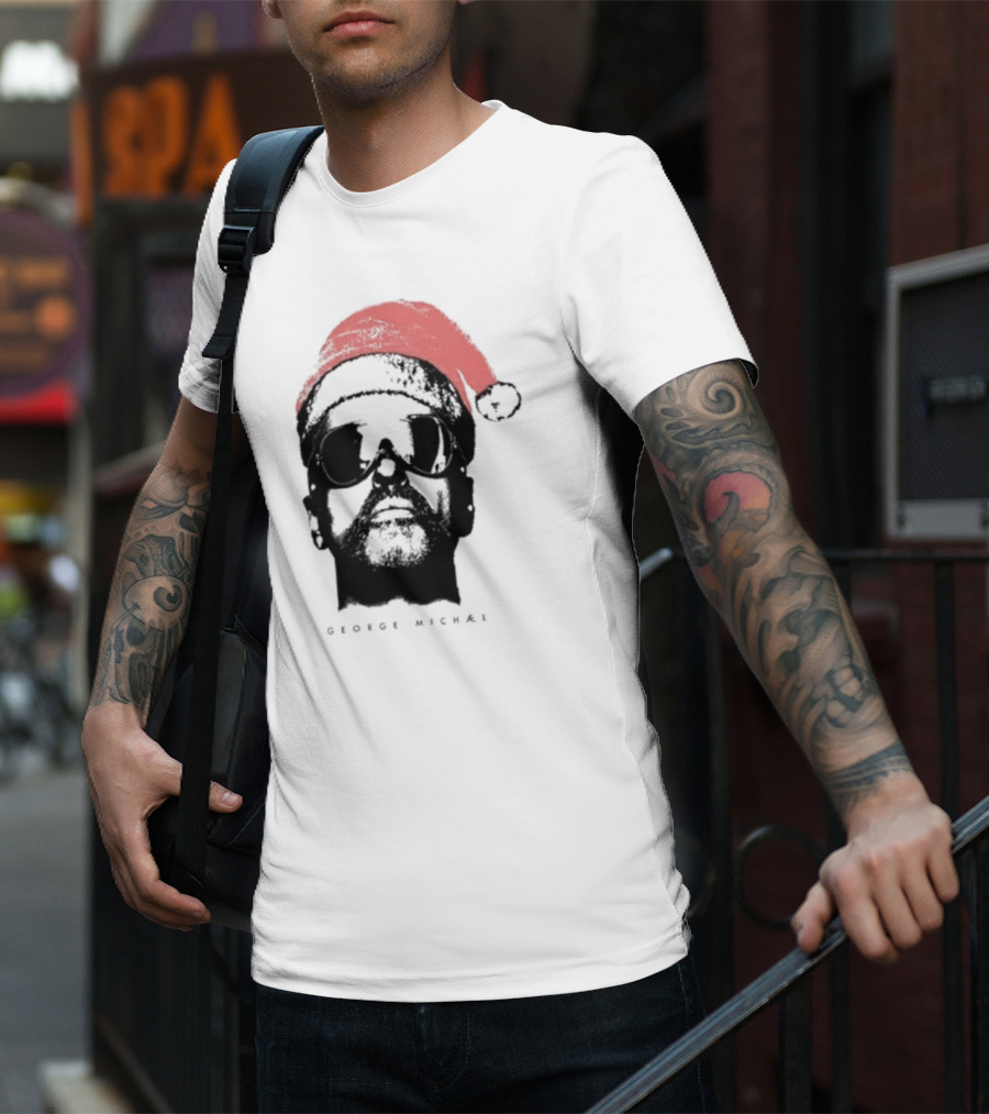 George Michael Santa Hat Christmas T-Shirt