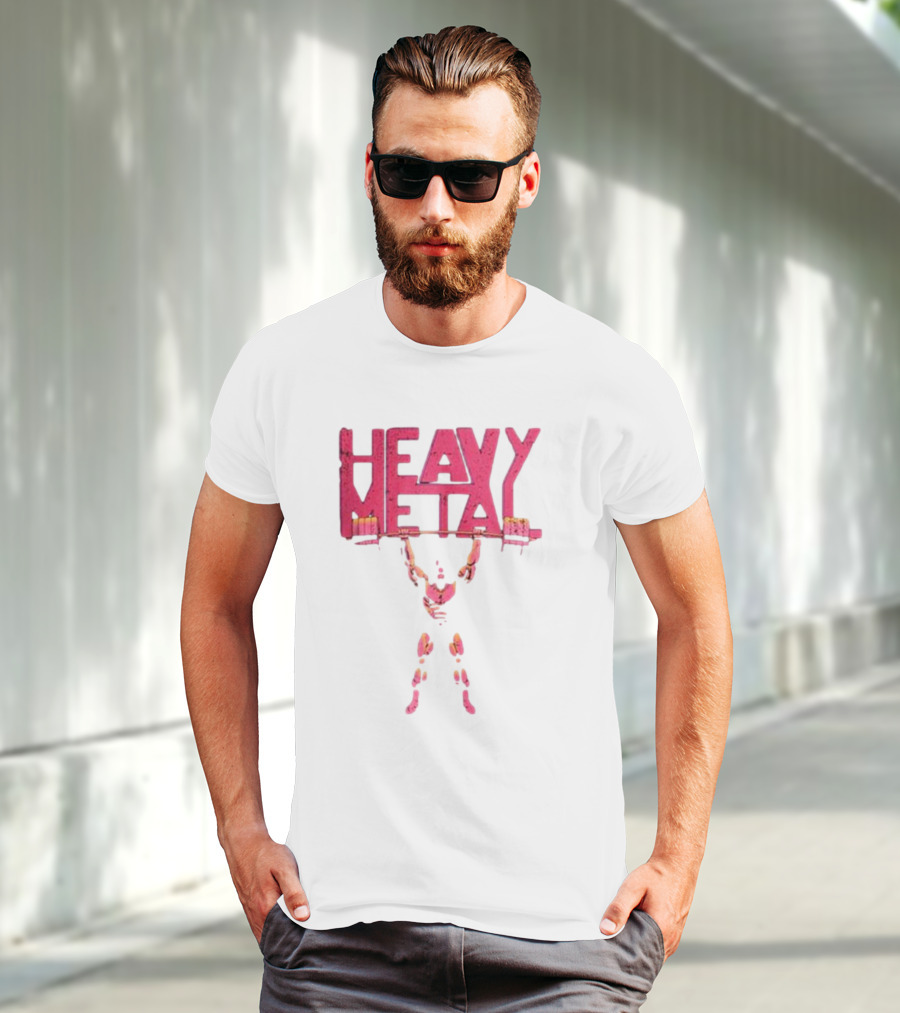 HEAVY METAL OVERHEAD PRESS LIFTING BARBELL T-Shirt
